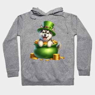 St Patricks Day Siberian Husky Dog Hoodie